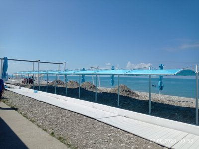 ЛАСТОЧКА Пляжный теневой навес (сборно-разборный). Самая красивая модель на Черном море и водоемах России. Цена 2025 г.