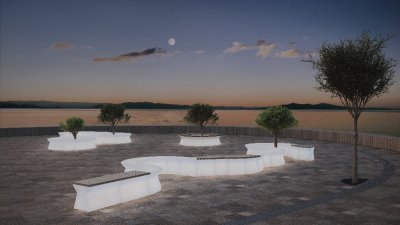 Скамейка BERKANO X-seat Arc Snow White