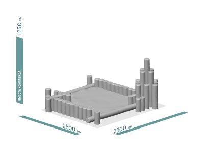 ДЕТСКАЯ ИГРОВАЯ ПЕСОЧНИЦА ЭКО 351