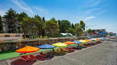 Пляжный зонт Пеликан. Большой пляжный зонт диаметром 4 м., круглый. 2026 г.