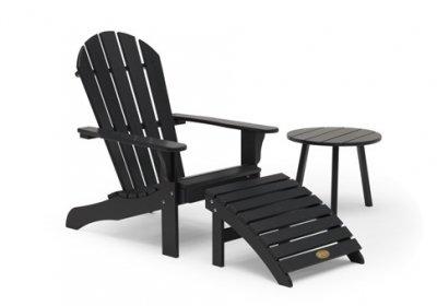Шезлонг из сосны Тенесси чёрный 2022 г.