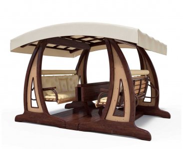 Качели садовые &quot;Валенсия X2&quot; Премиум (лиственница)