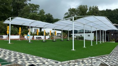 ЛАСТОЧКА Пляжный теневой навес (сборно-разборный). Самая красивая модель на Черном море и водоемах России. Цена 2025 г.