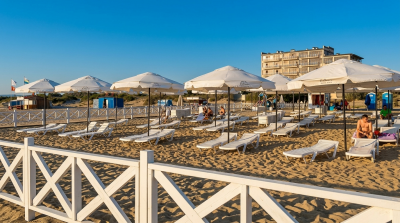 Пляжный зонт Буревестник. Пляжный круглый зонт диаметром 3,0 м (шесть спиц). 2025 г.