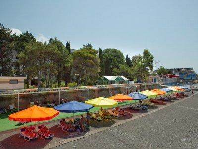 Пляжный зонт Пеликан. Большой пляжный зонт диаметром 4 м., круглый. 2024 г.