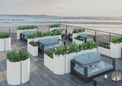 Кашпо BERKANO Vittorio 40 DB Snow white 2025 г.