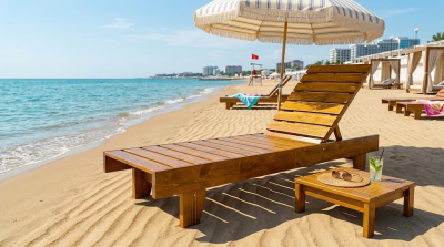 Шезлонг-лежак деревянный ПРИБОЙ 2026 г.