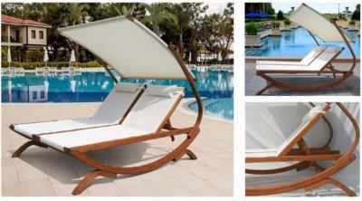 Шезлонг деревянный двухместный Мальта