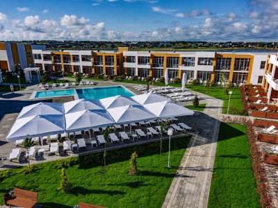 Большой пляжный телескопический зонт Альбатрос. 4х4 м., квадратный. 2025 г.