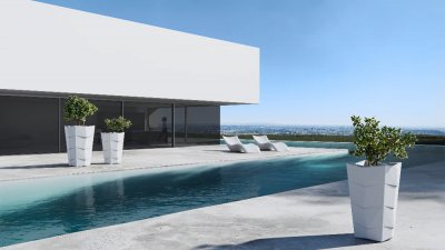 Кашпо BERKANO Agava 70 Snow White 2025 г.