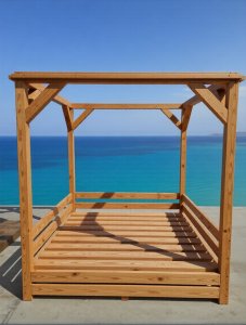 ОРЕХОВАЯ ДЮНА Беседка пляжная, 2080х2080х2230 мм, Россия, Беседка Цена 2026 г.