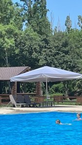 Большой пляжный телескопический зонт Альбатрос. 4х4 м., квадратный. 2025 г.