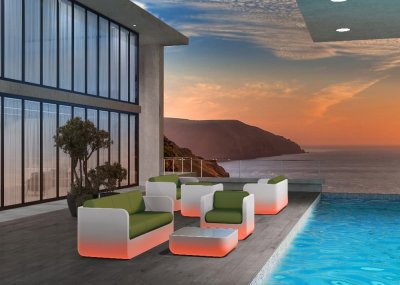 Стол BERKANO Grace средний со стеклом Snow White 2025 г.