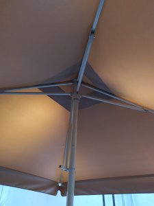 Пляжный зонт квадратный Фрегат. Зонт блочного открывания 3х3 м. с центральной стойкой. 2024 г.