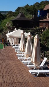 Пляжный зонт квадратный Фрегат. Зонт блочного открывания 3х3 м. с центральной стойкой. 2024 г.