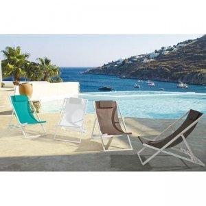 Кресло-шезлонг металлическое текстиленовое Taylor
