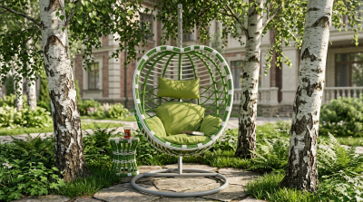 Кресло плетеное подвесное ЯБЛОКО 2026