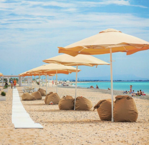 Пляжный зонт Буревестник. Пляжный круглый зонт диаметром 3,0 м (шесть спиц). 2025 г.