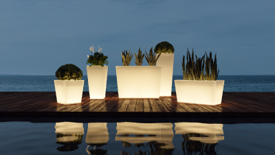 Кашпо BERKANO Trapezio 100V DB Snow White 2025 г.