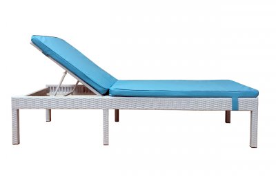 Шезлонг усиленный с матрасом 2024