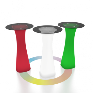 Стол барный со стеклом BERKANO Grace Bar Round Snow White 2025 г.