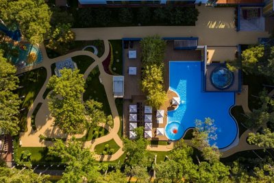 Пляжный зонт Фаэтон. Зонт телескопического сложения 3х3 м., квадратный с центральной стойкой. 2025 г.