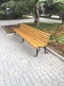 Скамья чугунная Волна