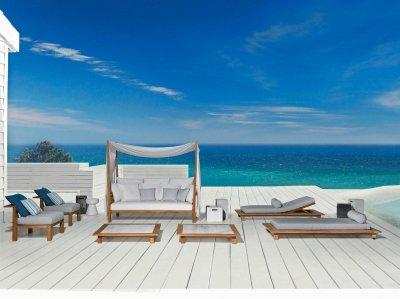 Лежак деревянный InOut