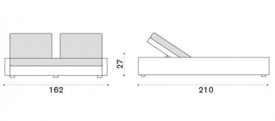 Шезлонг ШАНТАР, двухместный
