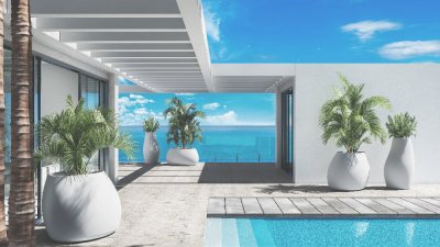 Кашпо BERKANO Bend 80 Snow White 2025 г.