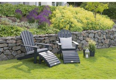 Шезлонг из сосны Тенесси чёрный 2022 г.