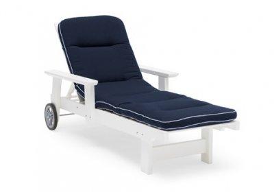 Шезлонг деревянный БЕЛЫЙ ЗАКАТ 2023 г.