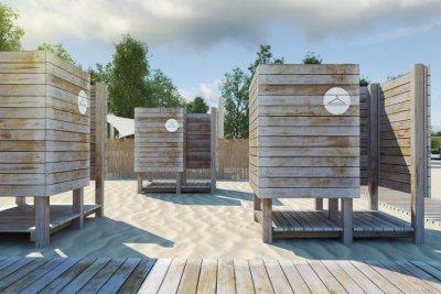 Кабинка пляжная одинарная Дюна севера 2022 г.