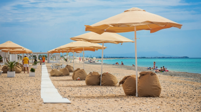 Пляжный зонт Буревестник. Пляжный круглый зонт диаметром 3,0 м (шесть спиц). 2025 г.