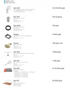 ПОНТОННЫЕ ЭЛЕМЕНТЫ И ФУРНИТУРА