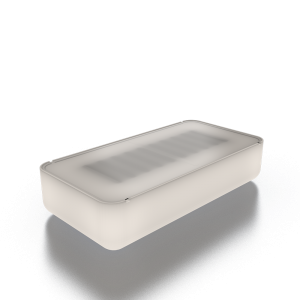 Стол BERKANO Grace средний со стеклом Snow White 2025 г.