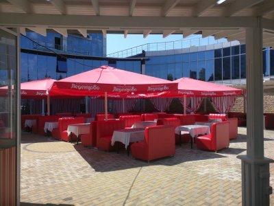 Зонт для кафе телескопический 4х4 м. 2024 г.