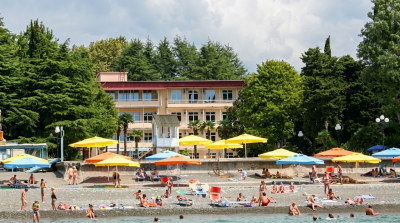 Пляжный зонт Пеликан. Большой пляжный зонт диаметром 4 м., круглый. 2026 г.