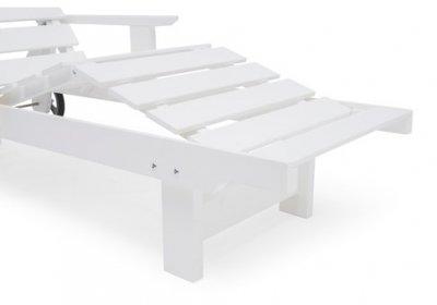 Шезлонг деревянный БЕЛЫЙ ЗАКАТ 2023 г.