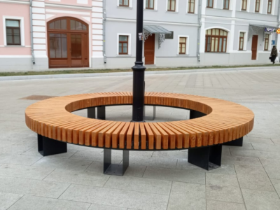 Лавочка деревяння парковая Зигзаг 2026 г.