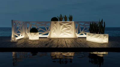 Кашпо BERKANO Icelandic Square DB Snow White 2025 г.