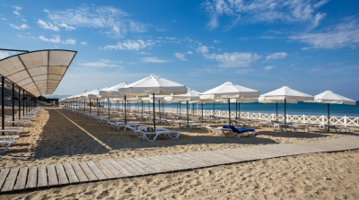 Пляжный зонт Буревестник. Пляжный круглый зонт диаметром 3,0 м (шесть спиц). 2025 г.