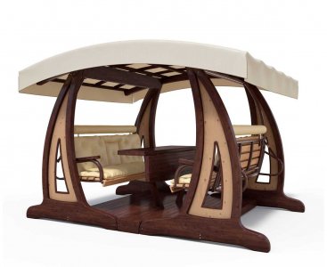 Качели садовые &quot;Валенсия X2&quot; Премиум (лиственница)