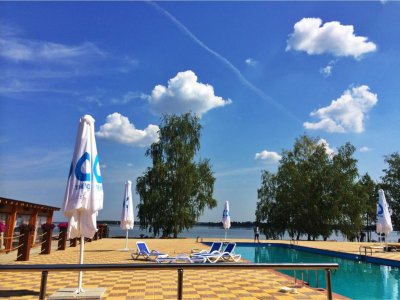 Большой пляжный телескопический зонт Альбатрос. 4х4 м., квадрат. 2023 г.