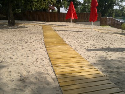 Деревянные пляжные дорожки. Ширина 1 м. длинна 5 м. 2023 г.