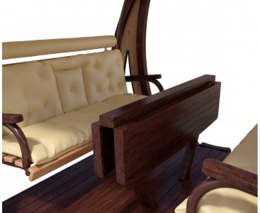 Качели садовые &quot;Валенсия X2&quot; Премиум (лиственница)