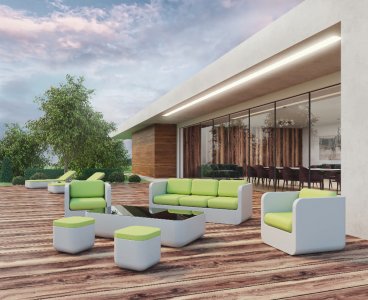 Стол BERKANO Grace средний со стеклом Snow White 2025 г.