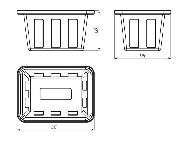 тележка для прачечной с пластиковым баком, ТП 27.5 2024 г.