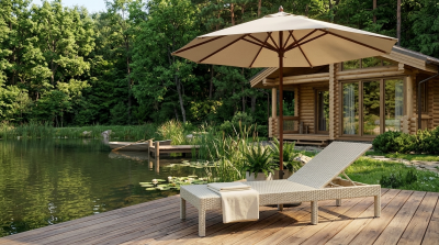 Шезлонг пляжный из искусственного ротанга ОЛЬХОН  2026 г.