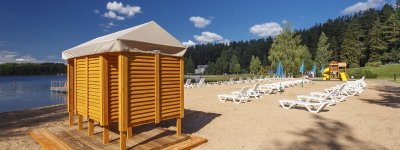 КАБИНКА ПЛЯЖНАЯ ДЛЯ ПЕРЕОДЕВАНИЯ ДВОЙНАЯ НА НАСТИЛЕ. ЗОЛОТАЯ ДЮНА. Цена 2022 г.